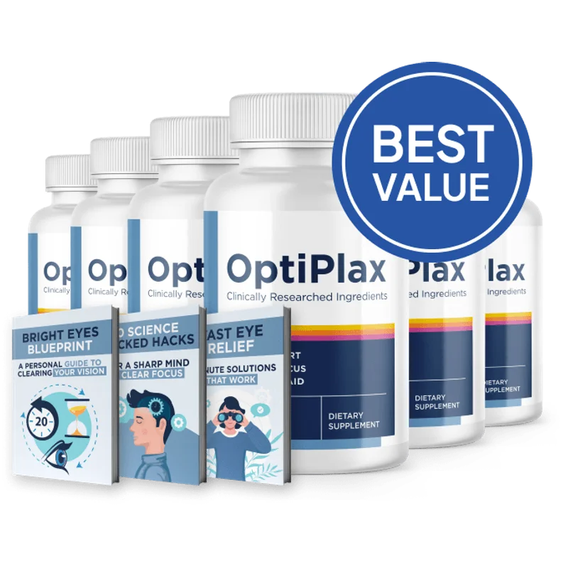 OptiPlax Eye Health Supplement Bottle (6 Bottle / 180 Day Pack)
